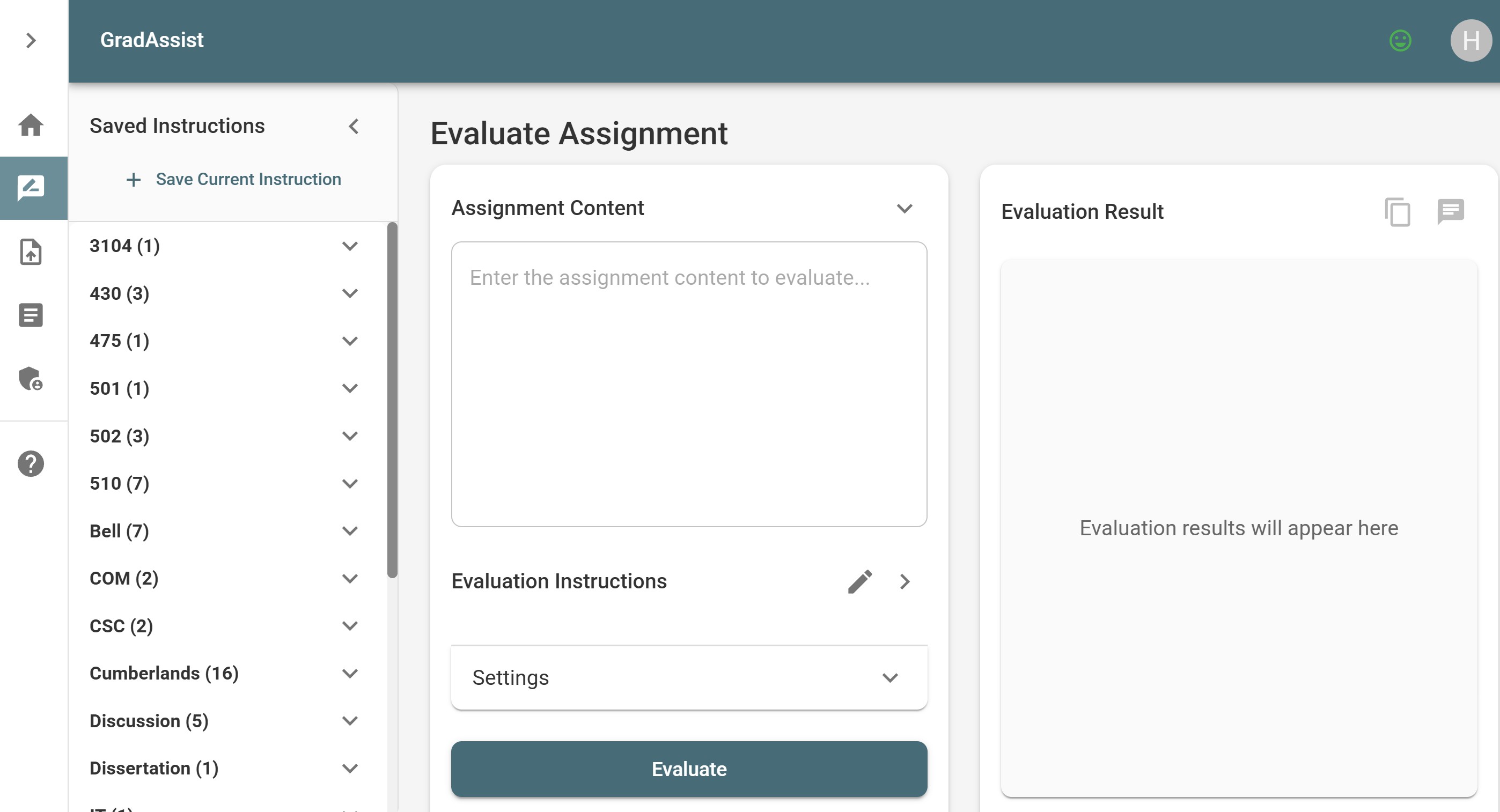 GradAssist AI feedback generation feature